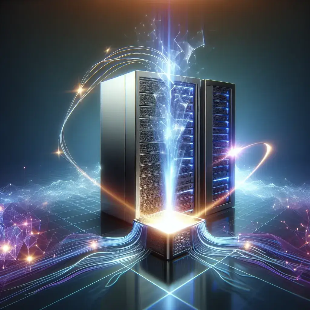 "NTT's new server featuring optical-electronic fusion devices, showcasing advanced technology for commercial applications."